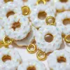 White frosting doughnut pendant, cute cartoon dessert accessory, couple necklace, birthday gift for girls Application Scenario